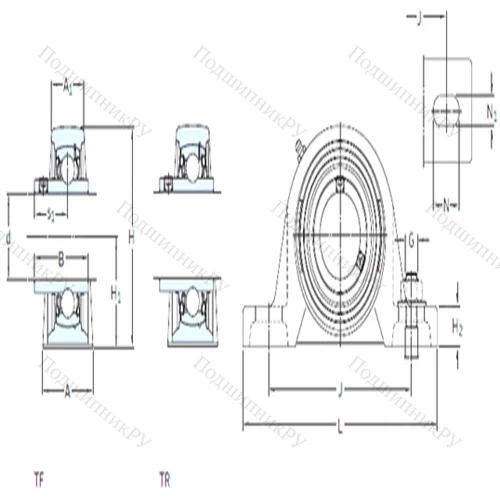 Подшипниковый узел шариковый радиальный SY 2.11/16 TF от производителя  SKF Подшипниковый узел шариковый радиальный SY 2.11/16 TF от производителя  SKF