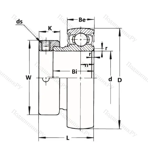 Корпусный подшипник KH 205-16 GAE (ASAHI) в Чебоксарах