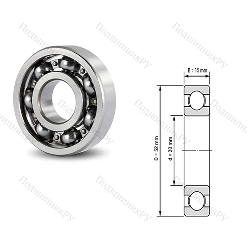 Подшипник шариковый радиальный 6307B 23-2RS