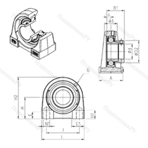Подшипниковый узел шариковый радиальный