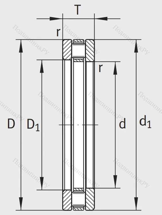 Упорный роликовый подшипник 81105 TV