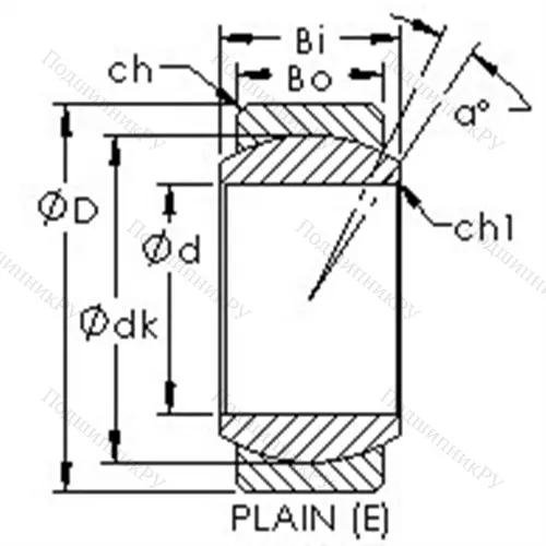 Подшипник скольжения сферический GE 6E