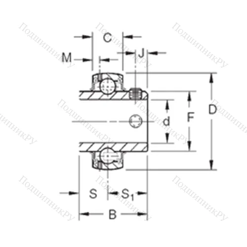Подшипник шариковый радиальный GYM 1203KRRB от производителя  TIMKEN