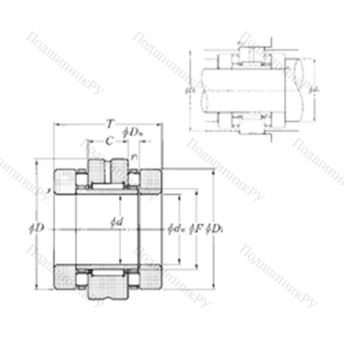 Подшипник комбинированный ARN 45105 от производителя  NTN