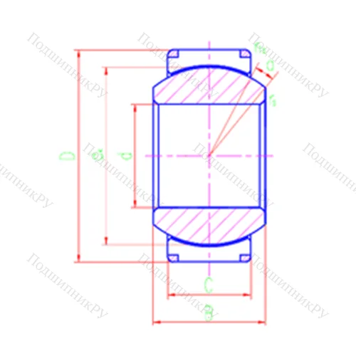 Подшипник скольжения сферический GEH 260XT-2RS