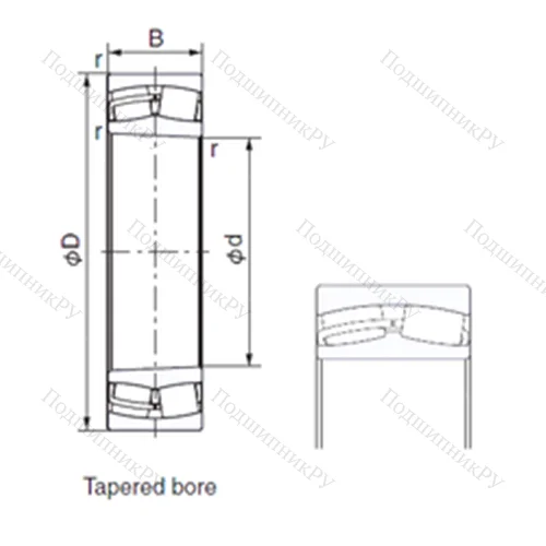 Подшипник роликовый радиальный 24124AXK 30