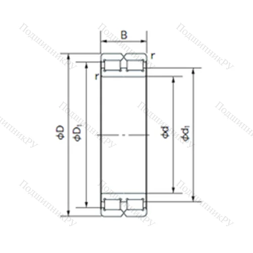 Подшипник роликовый радиальный RB 4926