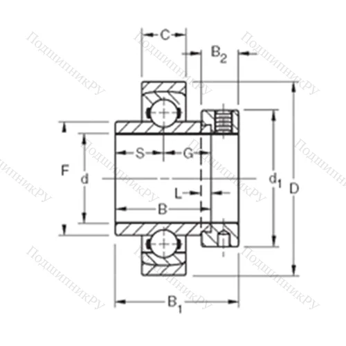 Подшипник шариковый радиальный SM 1215KS