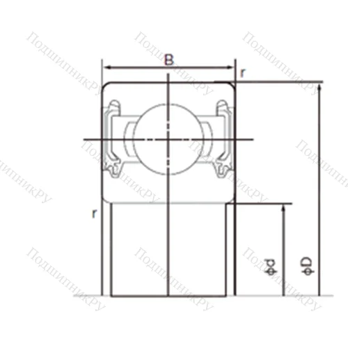 Подшипник шариковый радиальный 6909-2NKE