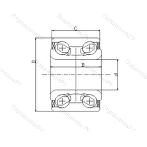 Подшипник шариковый радиально-упорный IJ 141013 от производителя  ILJIN Подшипник шариковый радиально-упорный IJ 141013 от производителя  ILJIN