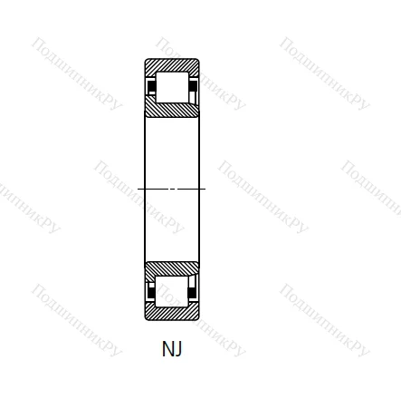 Цилиндрический роликовый подшипник 42206 (NJ 206) в Чебоксарах