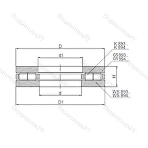 Подшипник роликовый упорный 89312 от производителя  CX