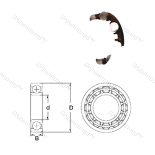 Подшипник шариковый радиальный P 6908-SB от производителя  ZEN Подшипник шариковый радиальный P 6908-SB от производителя  ZEN