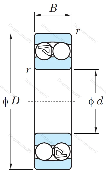Двухрядный шариковый подшипник 1315 от производителя  KOYO