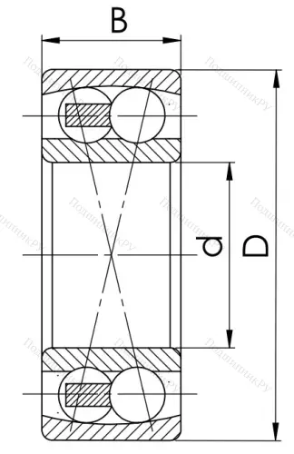 Двухрядный шариковый подшипник 1616 (2316) в Чебоксарах