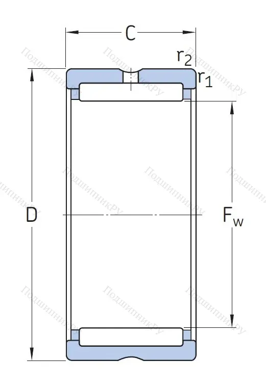 Игольчатый подшипник NK 14/20