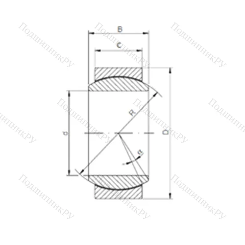 Подшипник скольжения сферический GE 010 ECR от производителя  CX