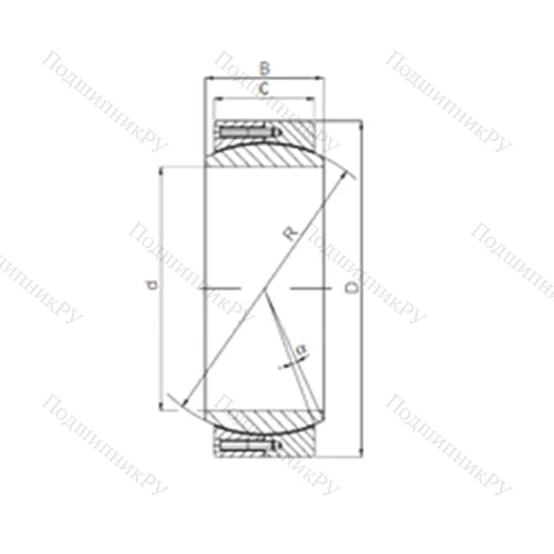 Подшипник скольжения сферический GE 420 QCR от производителя  CX