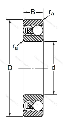 Двухрядный шариковый подшипник 1504 2RS E (2204 2RSTN) в Чебоксарах