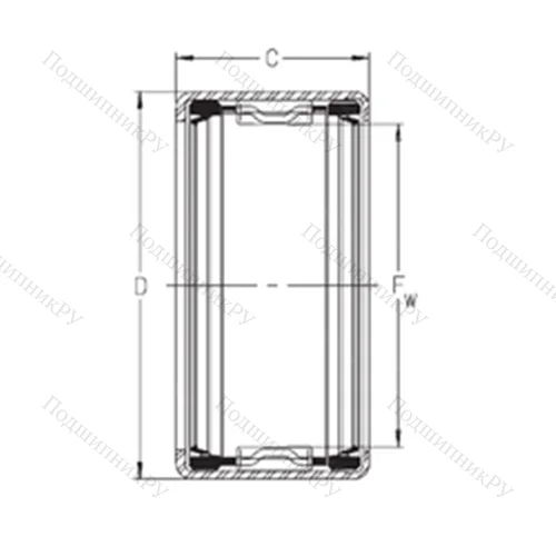 Подшипник игольчатый радиальный SCE 1212PP