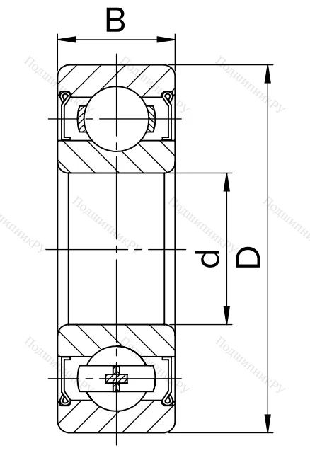 Миниатюрный шариковый подшипник 80019 (609 ZZ) 69PP62SBT9 в Чебоксарах