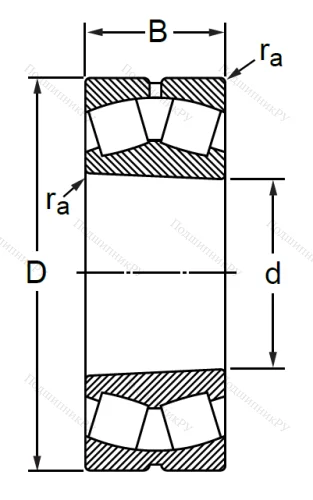Сферический роликовый подшипник с конической посадкой на вал 113615 АМН (22315 KMBW 33) в Чебоксарах