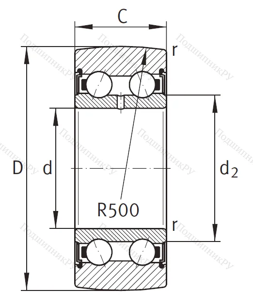 Подшипник LR 5207 X 2Z TVH XL