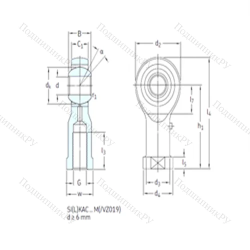 Подшипник скольжения сферический SIKAC 5M/VZ 019 от производителя  SKF