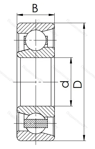 Радиально-упорный шариковый подшипник 46124 Л (7024 ACM) в Чебоксарах