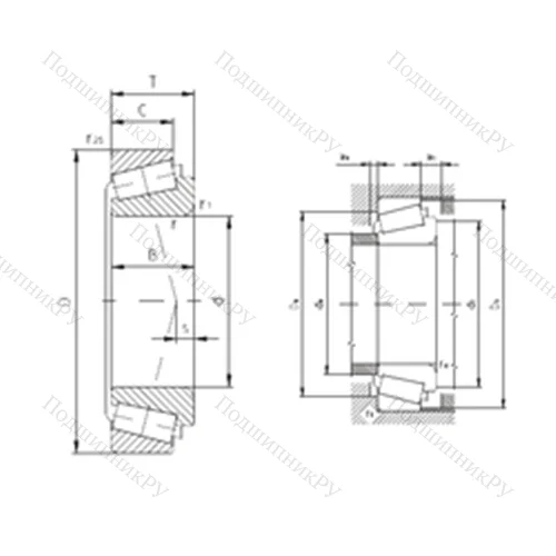 Подшипник роликовый радиально-упорный M 802048/M 802011 от производителя  ZVL