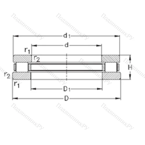 Подшипник роликовый упорный 81176-MB