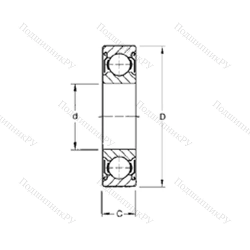 Подшипник шариковый радиальный 6914-ZZ от производителя  CYSD