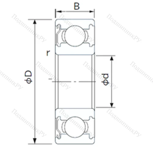 Подшипник шариковый радиальный 6310ZE