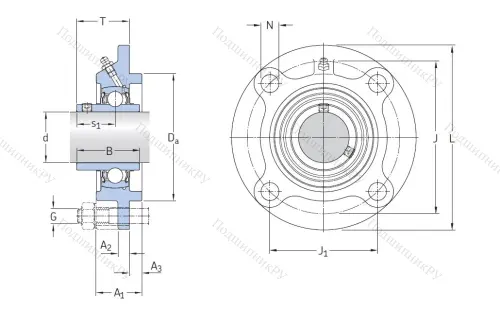 Подшипниковый узел FYC 25 TF в Чебоксарах Подшипниковый узел FYC 25 TF в Чебоксарах