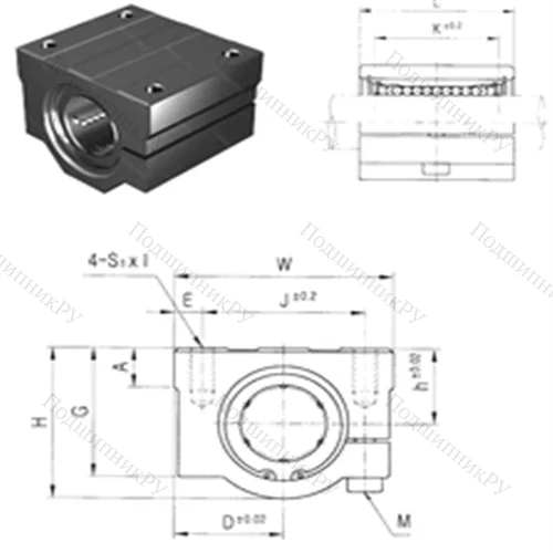 Подшипник шариковый линейный SCJ 25UU от производителя  Samick