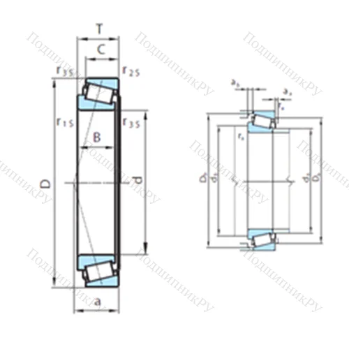 Подшипник роликовый радиально-упорный PSL 612-321