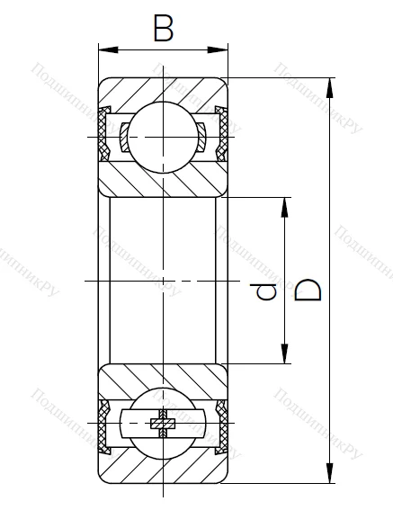 Шариковый однорядный подшипник 180104 T (6004-2RST.CRF) в Чебоксарах