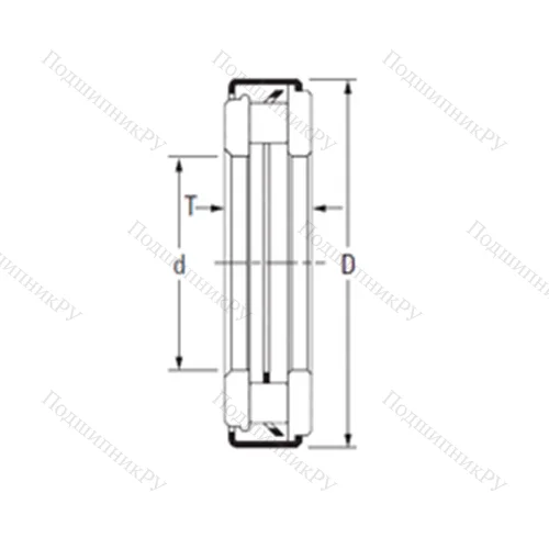 Подшипник игольчатый упорный ARZ 7 12 26,4