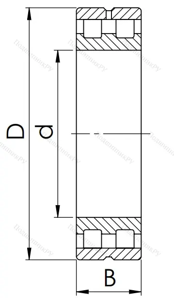 Двухрядный роликовый подшипник 5-3182112 Л (NN 3012 MKP 5) в Чебоксарах