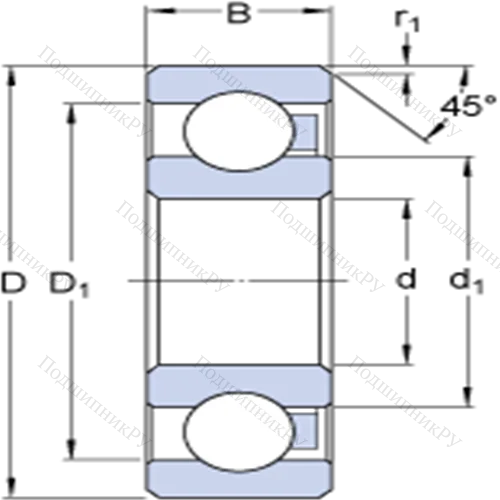 Однорядные полимерные подшипники 6307/HR 11TN от производителя  SKF Однорядные полимерные подшипники 6307/HR 11TN от производителя  SKF