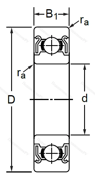 Дюймовый шариковый подшипник RLS 12 ZZ (LJ 1-1/2-2Z) в Чебоксарах
