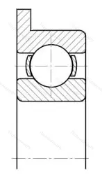 Модификация подшипника 5-184008/2,5Ю2Т размер 2,5x6/7,1x1,8 от производителя  ГПЗ-4