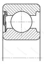 Подшипник  160206 (6206-RS) размер 30x62x16