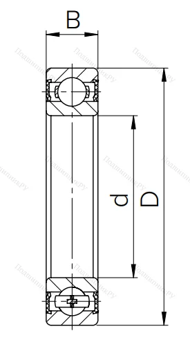 Шариковый однорядный подшипник 180103 (6003 2RS) в Чебоксарах