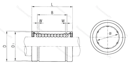 Подшипник LME 16 UU. KB 1636 UU (MTM) в Чебоксарах