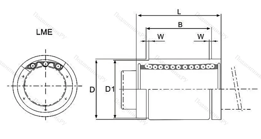 Подшипник LME 20 UU. KB 2045 UU (MTM) в Чебоксарах