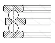 Подшипник  52210 (38210) размер 40/50x78x39 от производителя  SKF
