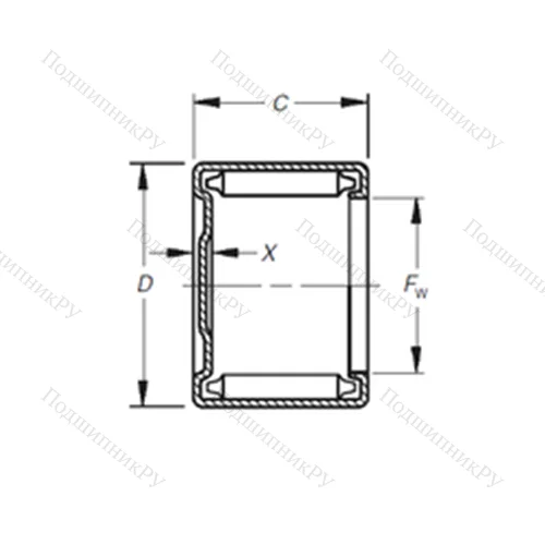 Подшипник игольчатый радиальный MH-16121