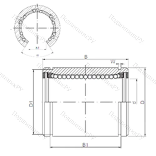 Подшипник шариковый линейный KB 3068OP от производителя  CX