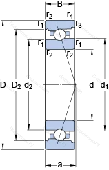 Подшипник 7009 ACB/P 4A